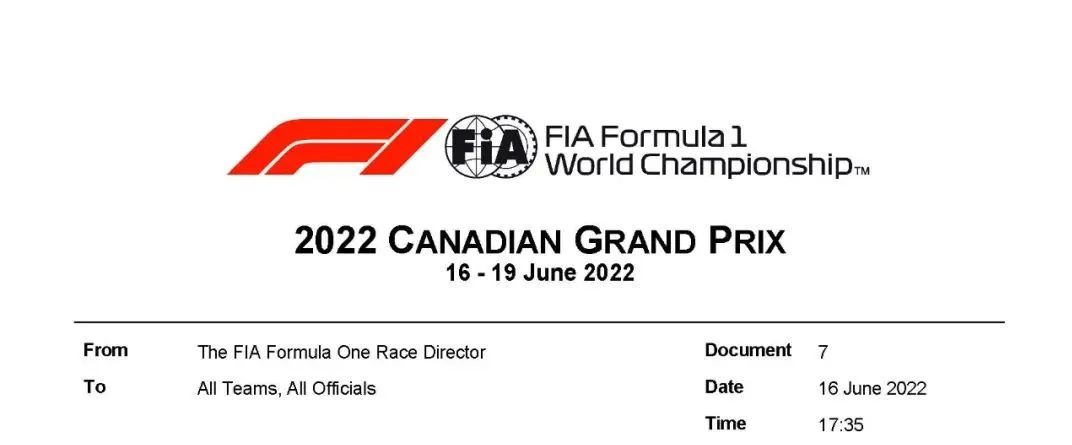 2022年 F1加拿大大奖赛赛事总监笔记 I Formula Z(图1)