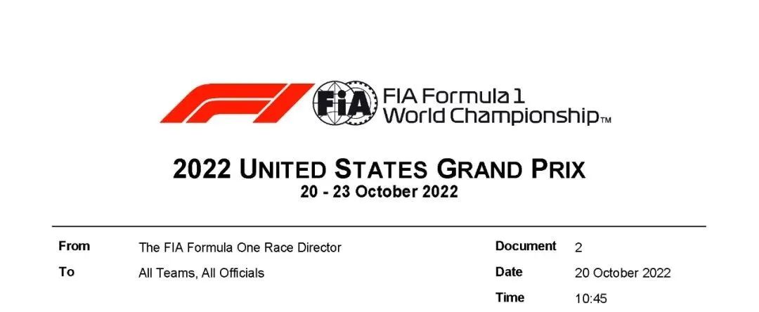2022年 F1美国大奖赛赛事总监笔记 | Formula Z(图1)